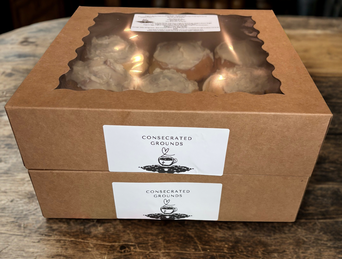 Organic Gluten-Free Cinnamon Rolls with Classic Buttercream Icing - 12 Count (Pre-Order Pickup Only) (Copy)