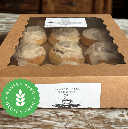 Organic Gluten-Free Cinnamon Rolls with Classic Buttercream Icing - 6 Count (Pre-Order Pickup Only) (Copy) (Copy)